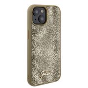 Husa premium  iPhone 15 pentru Guess Elegance Series - Auriu