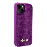 Husa premium  iPhone 15 pentru Guess Elegance Series - Fucsia