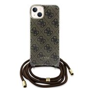 Husa premium  iPhone 15 pentru Guess Elegance Series - Gri deschis