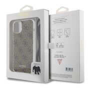 Husa premium  iPhone 15 pentru Guess Elegance Series - Gri deschis