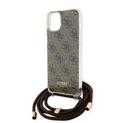 Husa premium  iPhone 15 pentru Guess Elegance Series - Gri deschis