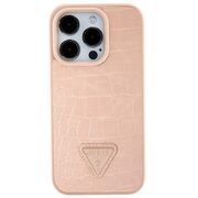 Husa premium  iPhone 15 pentru Guess Elegance Series - Roz deschis