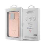 Husa premium  iPhone 15 pentru Guess Elegance Series - Roz deschis