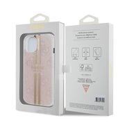 Husa premium  iPhone 15 pentru Guess Elegance Series - Roz