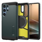 Husa premium pentru  Samsung Galaxy S25 Ultra Spigen - Tough Armor MagSafe kickstand - Verde