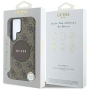 Husa premium pentru  Samsung Galaxy S25 Ultra compatibila MagSafe Guess Luxury Series - Maro