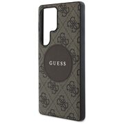 Husa premium pentru  Samsung Galaxy S25 Ultra compatibila MagSafe Guess Luxury Series - Maro