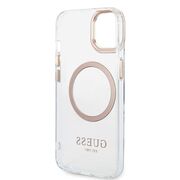 Husa premium pentru  iPhone 15 Plus compatibila MagSafe Guess Luxury Series - Ice