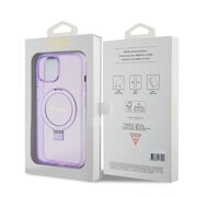 Husa premium pentru  iPhone 15 Plus compatibila MagSafe Guess Luxury Series - Lavanda