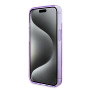 Husa premium pentru  iPhone 15 Plus compatibila MagSafe Guess Luxury Series - Lavanda