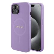 Husa premium pentru  iPhone 15 Plus compatibila MagSafe Guess Luxury Series - Mov