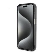 Husa premium pentru  iPhone 15 Plus compatibila MagSafe Guess Luxury Series - Negru darth vader