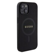 Husa premium pentru  iPhone 15 Plus compatibila MagSafe Guess Luxury Series - Negru