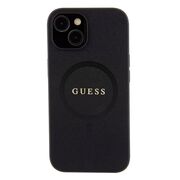 Husa premium pentru  iPhone 15 Plus compatibila MagSafe Guess Luxury Series - Negru
