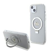 Husa premium pentru  iPhone 15 Plus compatibila MagSafe Guess Luxury Series - Transparent