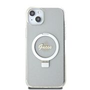 Husa premium pentru  iPhone 15 Plus compatibila MagSafe Guess Luxury Series - Transparent
