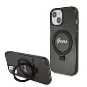 Husa premium pentru  iPhone 15 compatibila MagSafe Guess Luxury Series - Negru darth vader