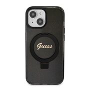 Husa premium pentru  iPhone 15 compatibila MagSafe Guess Luxury Series - Negru darth vader