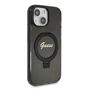 Husa premium pentru  iPhone 15 compatibila MagSafe Guess Luxury Series - Negru darth vader