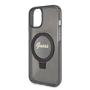 Husa premium pentru  iPhone 15 compatibila MagSafe Guess Luxury Series - Negru darth vader