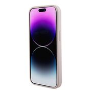 Husa premium pentru  iPhone 15 compatibila MagSafe Guess Luxury Series - Roz pal
