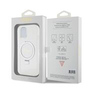Husa premium pentru  iPhone 15 compatibila MagSafe Guess Luxury Series - Transparent