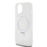 Husa premium pentru  iPhone 15 compatibila MagSafe Guess Luxury Series - Transparent