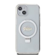 Husa premium pentru  iPhone 15 compatibila MagSafe Guess Luxury Series - Transparent