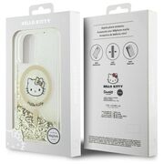 Husa premium pentru  iPhone 16 - Hello Kitty compatibila MagSafe - Auriu