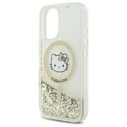 Husa premium pentru  iPhone 16 - Hello Kitty compatibila MagSafe - Auriu