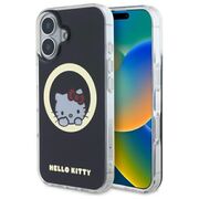 Husa premium pentru  iPhone 16 - Hello Kitty compatibila MagSafe - Negru