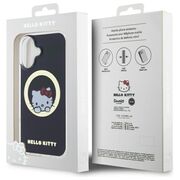 Husa premium pentru  iPhone 16 - Hello Kitty compatibila MagSafe - Negru