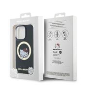 Husa premium pentru  iPhone 16 Pro - Hello Kitty compatibila MagSafe - Negru