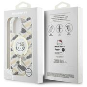 Husa premium pentru  iPhone 16 Pro Max - Hello Kitty compatibila MagSafe - Alb