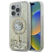 Husa premium pentru  iPhone 16 Pro Max - Hello Kitty compatibila MagSafe - Auriu