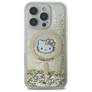 Husa premium pentru  iPhone 16 Pro Max - Hello Kitty compatibila MagSafe - Auriu