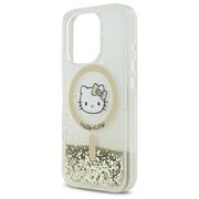 Husa premium pentru  iPhone 16 Pro Max - Hello Kitty compatibila MagSafe - Auriu