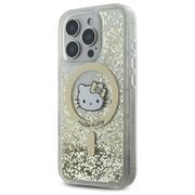 Husa premium pentru  iPhone 16 Pro Max - Hello Kitty compatibila MagSafe - Auriu