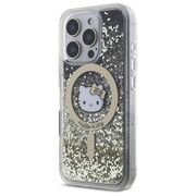 Husa premium pentru  iPhone 16 Pro Max - Hello Kitty compatibila MagSafe - Gri inchis