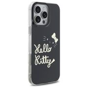 Husa premium pentru  iPhone 16 Pro Max - Hello Kitty compatibila MagSafe - Negru denim