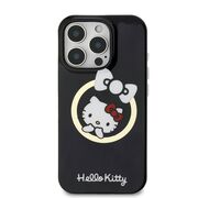 Husa premium pentru  iPhone 16 Pro Max - Hello Kitty compatibila MagSafe - Negru electric