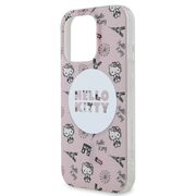 Husa premium pentru  iPhone 16 Pro Max - Hello Kitty compatibila MagSafe - Roz