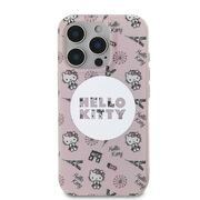 Husa premium pentru  iPhone 16 Pro Max - Hello Kitty compatibila MagSafe - Roz
