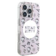 Husa premium pentru  iPhone 16 Pro Max - Hello Kitty compatibila MagSafe - Roz