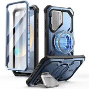 [Pachet 360°] Husa + folie Samsung Galaxy S25 I-Blason Armorbox, albastru