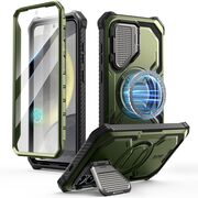 [Pachet 360°] Husa + folie Samsung Galaxy S25 Plus I-Blason Armorbox, verde
