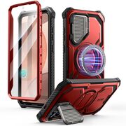 [Pachet 360°] Husa + folie Samsung Galaxy S25 Plus I-Blason Armorbox, rosu