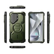 [Pachet 360°] Husa + folie Samsung Galaxy S25 Ultra I-Blason Armorbox, verde