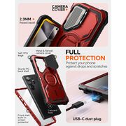 [Pachet 360°] Husa + folie Samsung Galaxy S25 Ultra I-Blason Armorbox, rosu