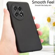 Husa pentru  OnePlus 13 Liquid Silicone, subțire, captusita cu microfibra, anti amprentă, protectie cameră foto, Negru